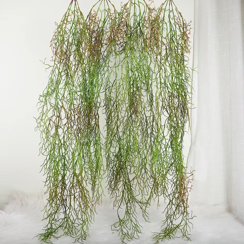 Artificial Fern Money Leaf Wall Hanging Plant Fake Greenery Vines For Home Room Wall Indoor Garden Decoration
