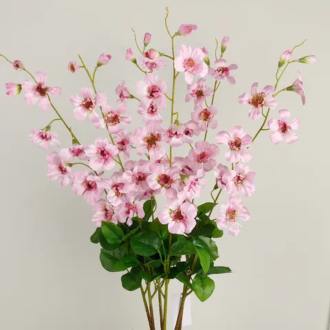 Artificial Silk Trumpet Creeper Flower Long Branch Fake Floral Plant For Wedding Home Decor Photography Prop