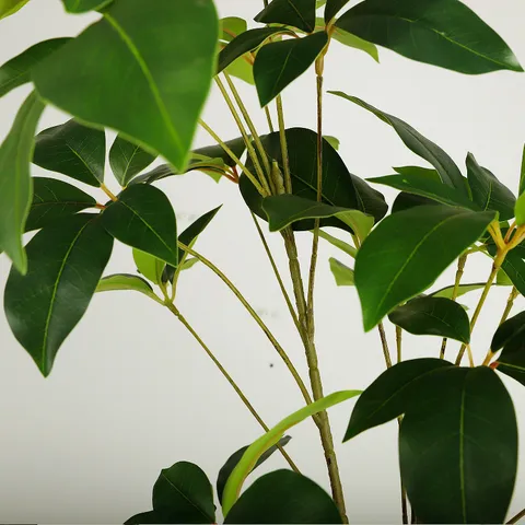 Artificial Money Tree Leaf Branch PE Fake Plant Stem For Hotel Wedding Home Decor Green Foliage Floral Arrangement