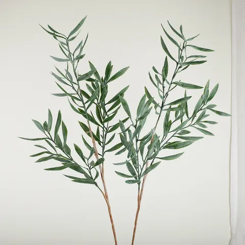 Artificial Olive Leaves Branches Fake Greenery Plant Stem For Wedding Home Living Room Indoor Outdoor Decor Floral Arrangement
