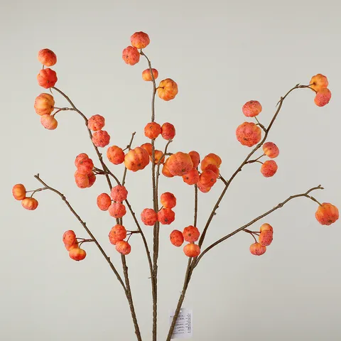 Artificial Pumpkin Fruit Branch Simulation Pumpkin Stem For Home Dining Table Fall Harvest Festival Party Decoration