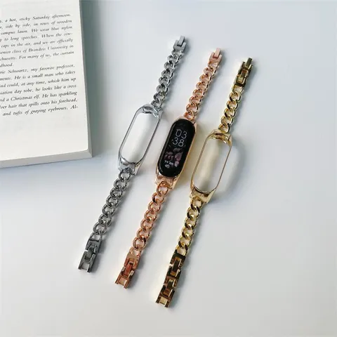 Correa de Repuesto de Banda de Smartwatch de Cadena de Metal para Rastreador de Fitness