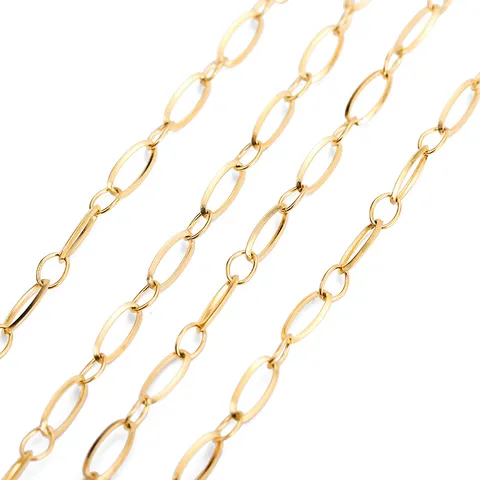 Cadena de Acero Inoxidable Chapado en Oro Plata Cadena de Alambre Triangular DIY Collar Accesorios de Joyería Cadena Hecha a Mano