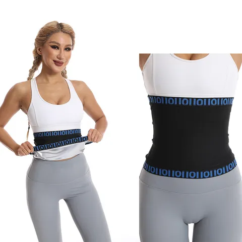 Unisex Sweat Waist Trimmer Belt For Fitness Sport Workout Waist Trainer Sauna Sweat Belt Stomach Wraps For Training Men Women