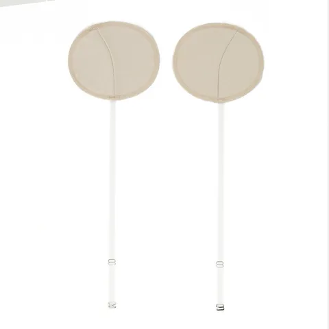 Almohadillas para Sudor de Axila de Algodón Ajustables para Mujer Protectores de Sudor Reutilizables Beige Par