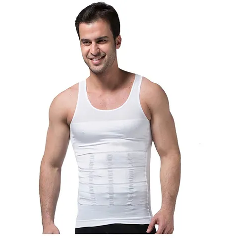 Men Shapewear Vest Tummy Control Body Shaper Slimming Undershirt Compression Tank Top For Male Body Sculpting Underwear