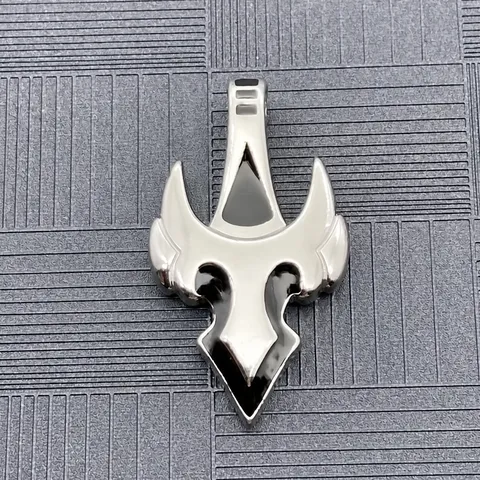 Punk Gothic Wolf Tooth Warrior Pendant Necklace Alloy Silver And Black Enamel Men Women Fashion Jewelry Gift