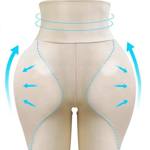 Women High Waist Padded Butt Lifter Shapewear Nylon Spandex Hip Enhancer Abdomen Control Shaping Underwear Padded Panties