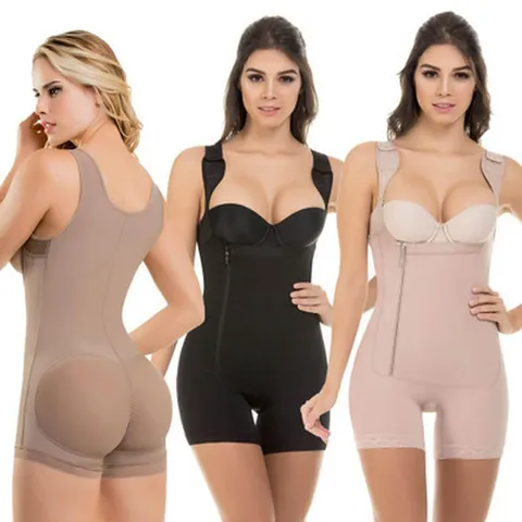 Women Plus Size Body Shaper One Piece Shapewear Tummy Control Waist Cincher Polyester Bodysuit Lingerie For Everyday