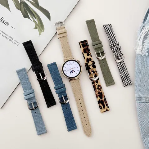 Smartwatch Replacement Band Denim Canvas Watch Strap Fashion Casual Wristwatch Strap Accessories For Women