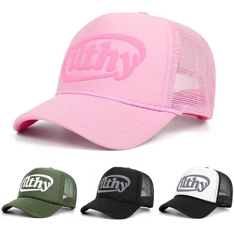 Cappello da Baseball in Cotone Mesh Unisex Cappello Trucker Traspirante Estate Esterno Protezione Solare Lettera Stampata Cappello Sportivo Regolabile