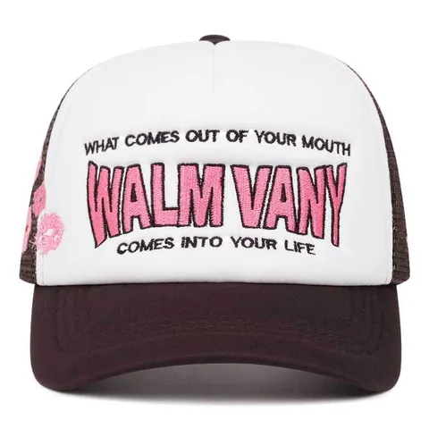 Cappellino da Baseball Unisex Casual Esterno Cappello Trucker in Rete Traspirante Con Stampa Labbra e Ricamo Lettere Taglia Regolabile