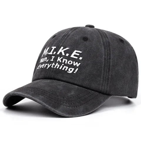 Berretto da Baseball in Cotone Lavato Vintage Unisex Lettera Ricamata Dad Hat Casual Regolabile Hip Hop Visiera Curva