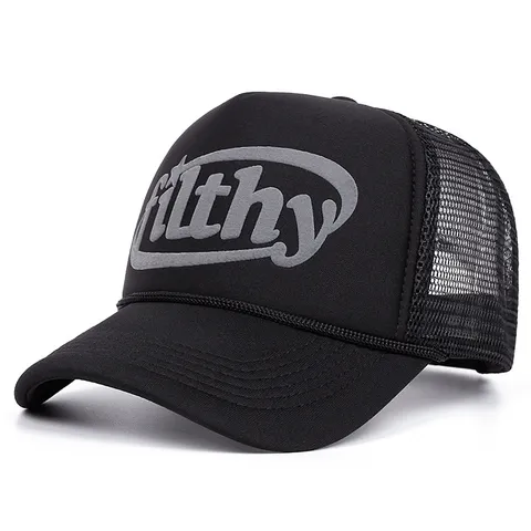 Cappello da Baseball in Cotone Mesh Unisex Cappello Trucker Traspirante Estate Esterno Protezione Solare Lettera Stampata Cappello Sportivo Regolabile