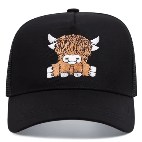 Cappello da Baseball in Cotone Mesh Unisex Ricamo Yak Traspirante Estate Sport Esterno