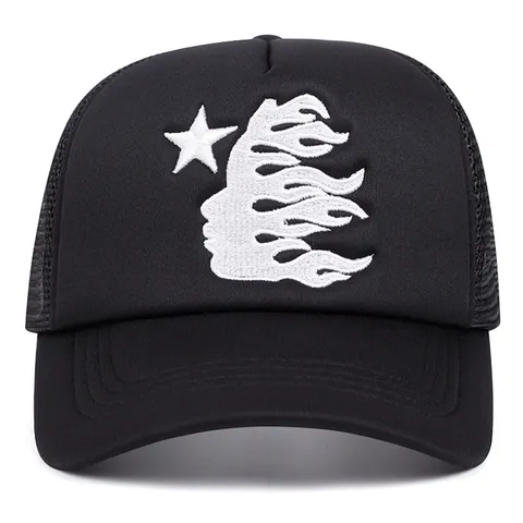 Uomini Donne Berretto da Baseball Ricamato Sport all'Aperto Cappello Trucker in Rete Traspirante Regolabile Snapback