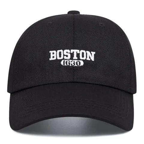 Berretto da Baseball in Cotone Unisex Cappello Ricamato con Lettera Boston Sport all'Aperto Protezione Solare