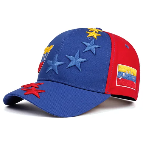 Berretto da Baseball Ricamo Bandiera Venezuela Regolabile Sport Esterno Protezione Solare Cotone Per Uomo Donna