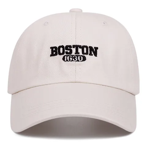 Berretto da Baseball in Cotone Unisex Cappello Ricamato con Lettera Boston Sport all'Aperto Protezione Solare
