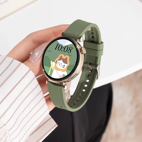 Bracelet De Montre En Silicone Pour Montres Connectées Bracelet Souple Étanche Avec Boucle Ardillon Idéal Pour Le Sport Et Le Quotidien
