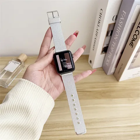 Silicone Space Mesh Replacement Watch Band Fashion Woven Strap For Smart Watch Universal Men Women Wristwatch Accessories