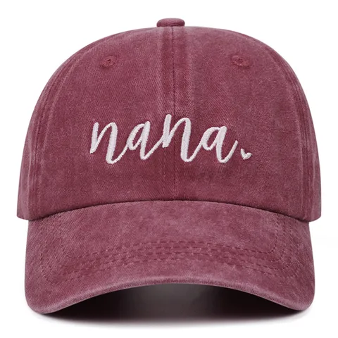 Berretto da Baseball in Cotone Lavato Vintage Lettera Ricamata Tesa Curva Dad Hat Regolabile Casual Hip Hop Cappello da Sole