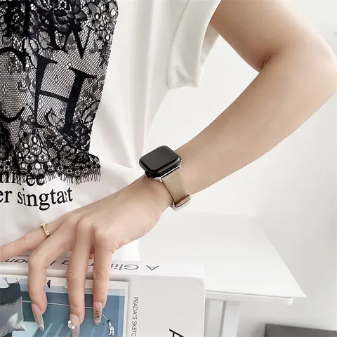 Cinturino Di Ricambio In Morbida Pelle Per Smart Watch Comodo Minimalista Elegante Accessori Per Polso