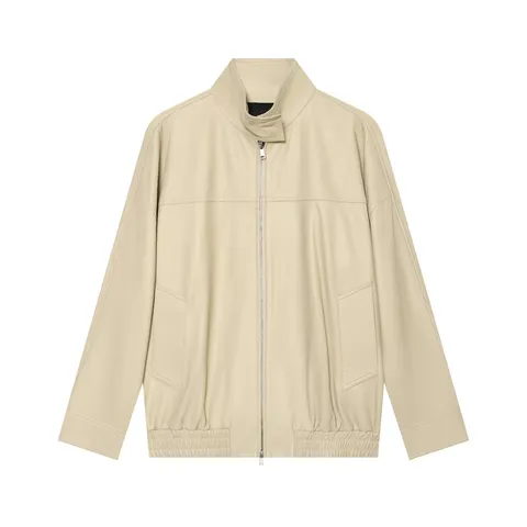 Damen Casual Retro Motorrad Kunstleder Jacke Langarm Reißverschluss PU Oberbekleidung Mode Streetwear Mantel