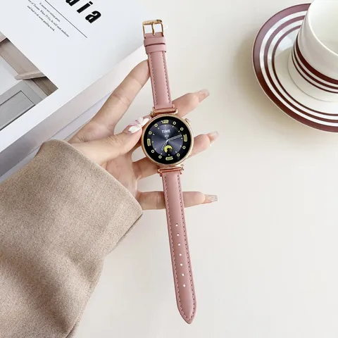Bracelet de Rechange pour Montre Connectée en Cuir Véritable Bracelet Minimaliste pour Accessoires Smartwatch Huawei