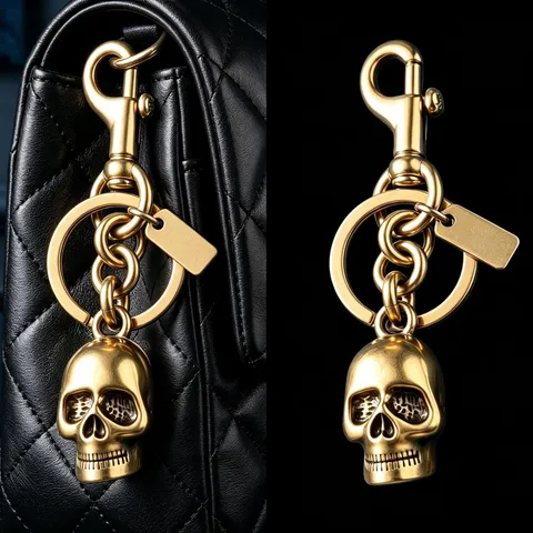 Punk Style 3D Skull Metal Keychain Cool Unisex Bag Charm Vintage Retro Car Key Ring Pendant Fashion Accessories
