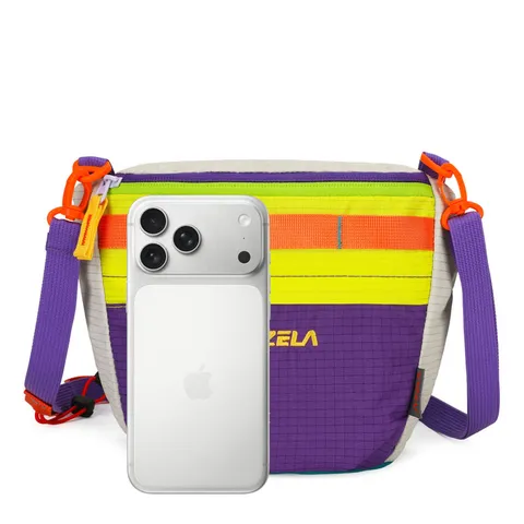 AZELA Colorblock Crossbody Bag Waterproof Nylon Shoulder Bag Lightweight Casual Outdoor Hiking Sport Phone Bag