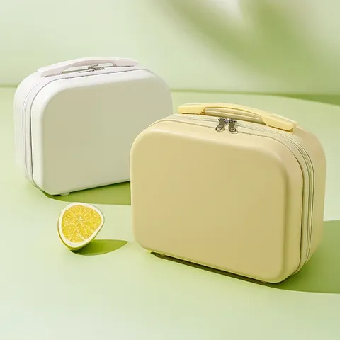 Mini Βαλιτσάκι Καλλυντικών Ταξιδιού Φορτητό Σκληρό Κέλυφος Τσάντα Αποθήκευσης Μακιγιάζ Ρετρό Ριγέ Βαλίτσα Τσάντα Χειρός Για Γυναίκες
