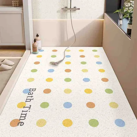 Tappetino da Bagno Antiscivolo in PVC Tappeto Impermeabile in Anello di Seta Stampa Cartoon Carina per Arredamento Casa Bagno