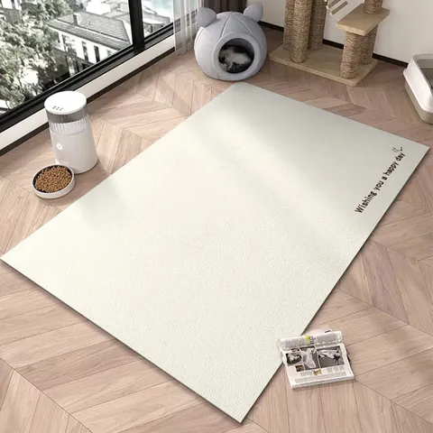 Moderno Minimalista Tinta Unita Tappetino per Animali Domestici Antiscivolo Resistente allo Sporco Tappetino in Terra Diatomeacea per la Casa Facile da Curare Resistente all'Usura