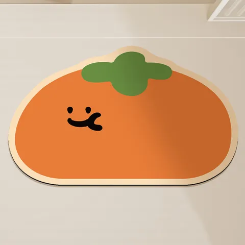 Simpatico Tappetino in Terra Diatomacea Cartoon Asciugatura Rapida Assorbente Antiscivolo Tappeto per Bagno Espressione Carina