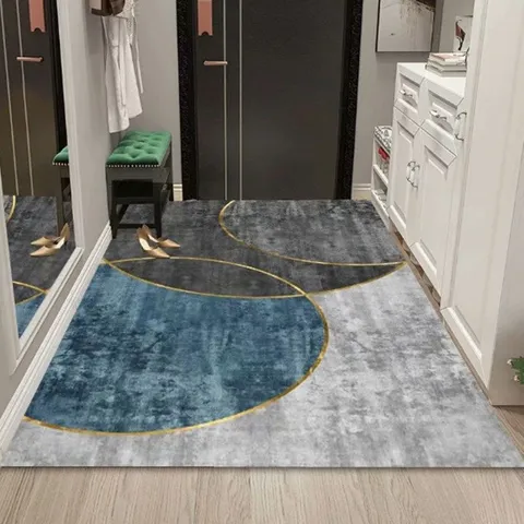 Minimalist Geometric Abstract Area Rug Non-Slip Hallway Entrance Doormat Modern Nordic Style Floor Mat For Home Living Room