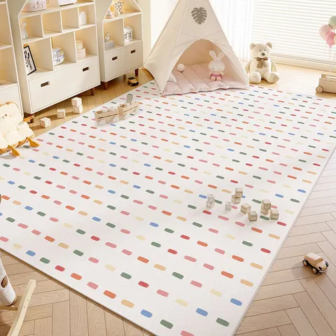 Tappeto da Soggiorno Dopamine Antiscivolo Resistente alle Macchie Tappeto in Velluto di Cristallo Quattro Stagioni Tappeto da Gioco per Bambini