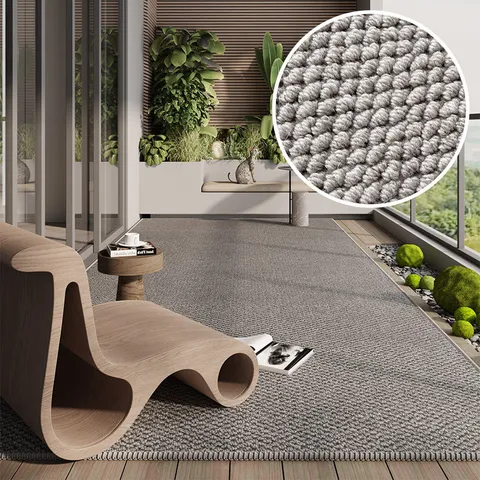 Tappeto di Lusso in Stile Sisal Soggiorno Balcone Antiscivolo Resistente all'Usura Tappetino ad Anello Ananas Zerbino di Facile Manutenzione