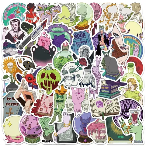 Halloween Horror Hexe Wasserdicht Graffiti Aufkleber Gepäck Skateboard Gitarre Laptop Dekoration