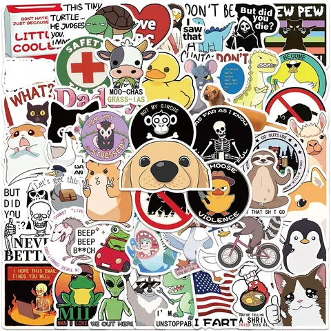 Funny Meme Graffiti Stickers Waterproof PVC Decals For Luggage Skateboard Laptop DIY Decorative
