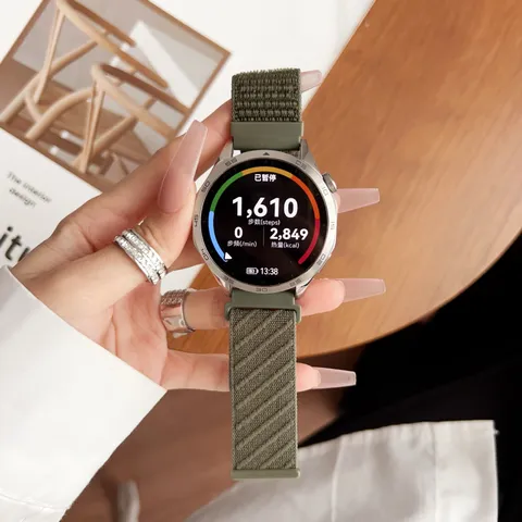 Nylon Woven Loop Hook and Loop Strap For Smartwatch Breathable Sport Replacement Wristband Casual Replacement Band