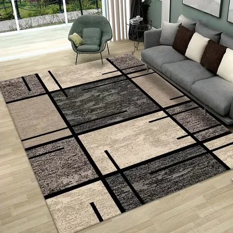 Nordic Geometric Crystal Velvet Carpet Living Room Full Coverage Large Area Rug Modern Abstract Diamond Pattern Bedroom Floor Mat