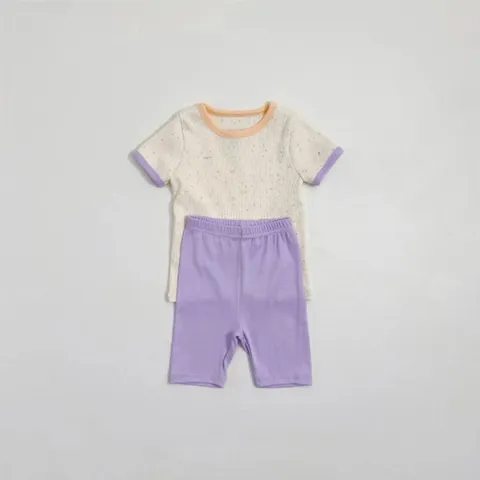 Bebé Niño Niños Verano Algodón Manga Corta Camiseta Y Pantalones Cortos Top Y Pantalón Atuendo Casual Para Uso Diario