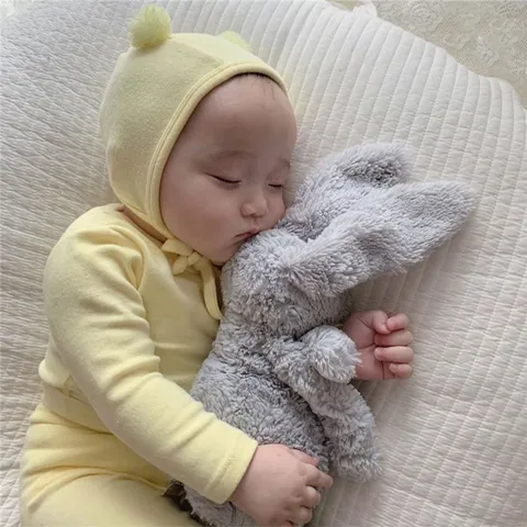 Infant Baby Cotton Long Sleeve Romper With High Waist Belly Protection Pants Newborn Cute Solid Color Clothing Set
