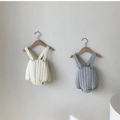 Baby Winter Thickened Quilted Cotton Romper Newborn Unisex Sleeveless Triangle Crawler Infant Warm Jumpsuit