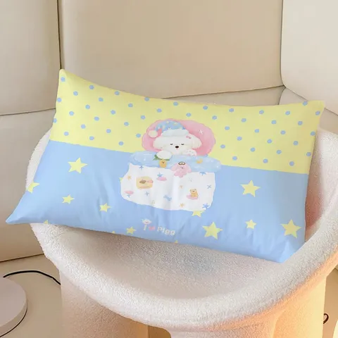 Korean Ins Style Cartoon Dog Decorative Pillow Soft Plush Bedside Backrest Cushion For Bedroom Dormitory Home Decor