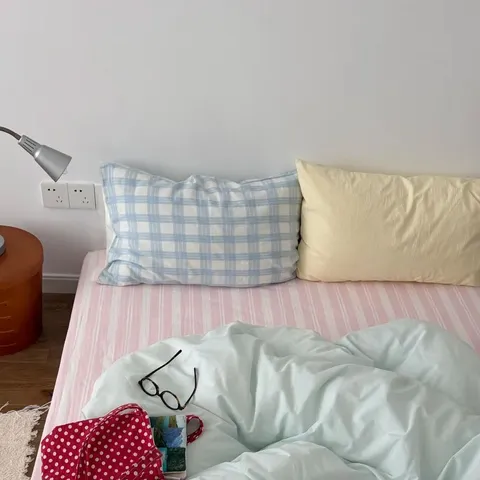 Koreanisch Ins Stil Kariert Punkte Zierkissen Weich Plüsch Dekoratives Kissen Für Sofa Bett Kante Zuhause Minimalistisches Kissen Dekoration