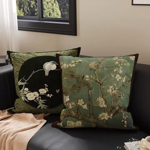 Vintage Mid-Century Sonnenblume Dekokissen Plüsch PP Baumwolle Wurfkissen Mit Inlay Weiches Waschbares Kissen Für Wohnzimmer Schlafzimmer Sofa Home Dekor