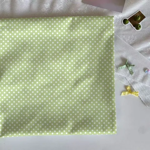 Pastoral Green Flannel Tablecloth Fresh Star Polka Dot Grid Desk Cloth DIY Fabric For Dormitory Student Home Decor Picnic
