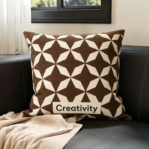 Mid-century Modern Minimalistisch Sierkussen Bruin Geometrisch Gestreept Stippen Kussenhoes Voor Bank Kantoor Afneembare Wasbare Hoes